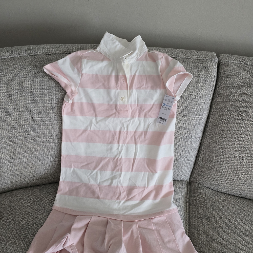Carter's Pink and White Striped Casual Dress